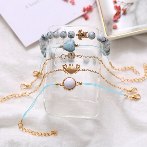 3/$30 - 5 Piece Layering Tropical Beach bracelet - Picture 2 of 6